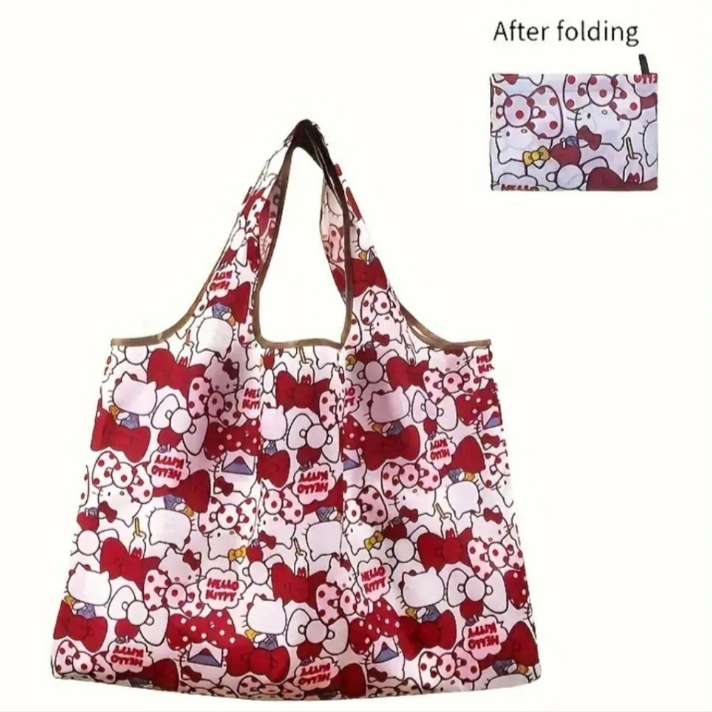 Oversized Large Hello Kitty Foldable Shopper Tote with storage pouch …